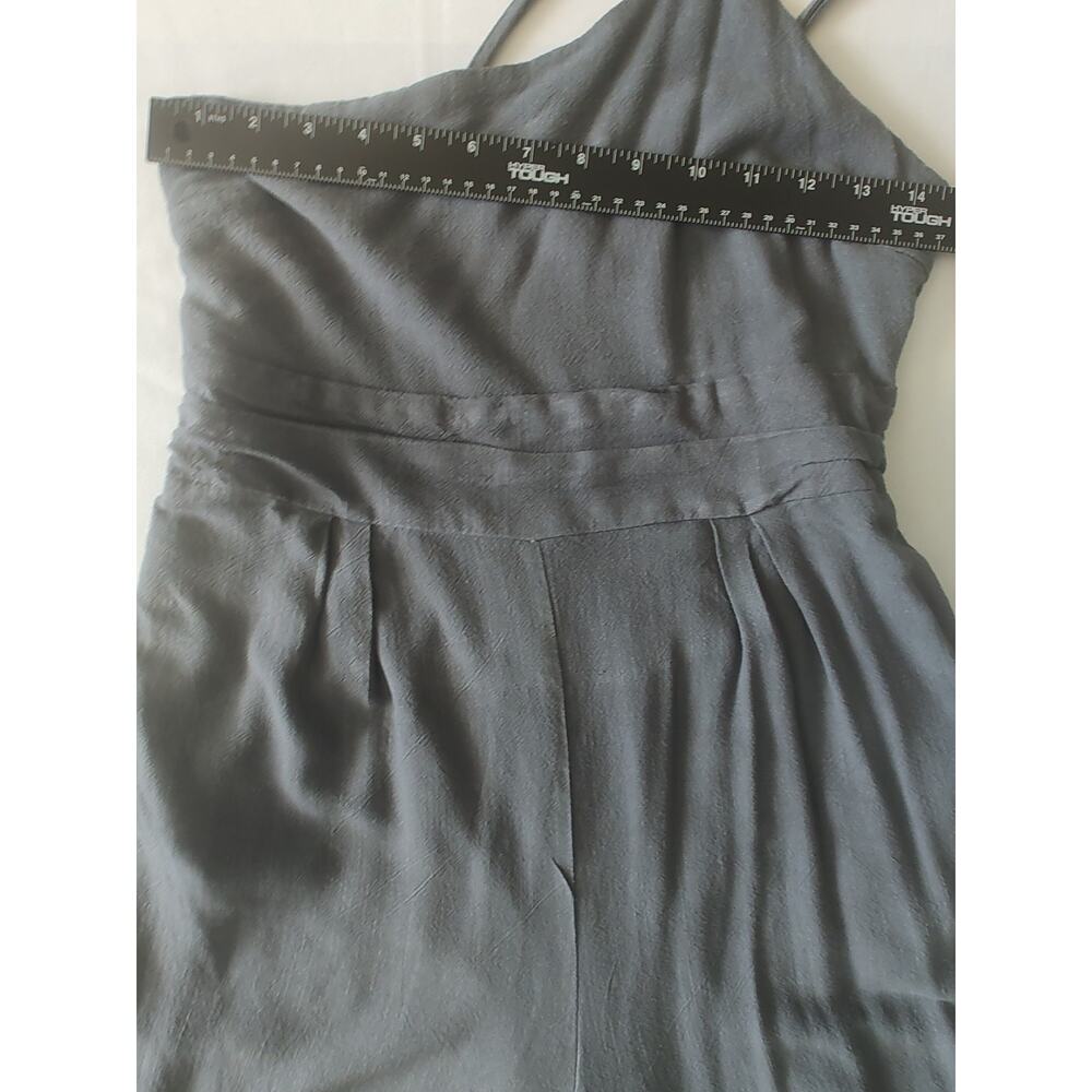 ANRABESS Women’s Gray Smocked Strappy Sleeveless Wide-Leg Jumpsuit M - Picture 6 of 9